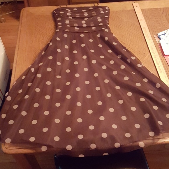 Eliza J Dresses & Skirts - Polkadot Semiformal Midi Dress